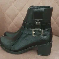 نیم بوت زنانه نو پاشنه دار شیک مشکی راحت