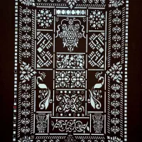 تابلو تکسچر طرح فرش و لیپان ارت وتابلو ساعت ماه|تابلو، نقاشی، عکس|کرمان, |دیوار