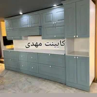 کابینت با دستگیره و پایه استیل مغزی ام دی اف کد۱۰۲