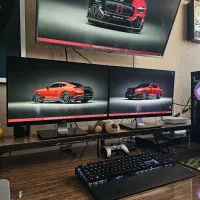 ۲ عدد مانیتور BenQ GW2406Z - پنل IPS - بسیار تمیز