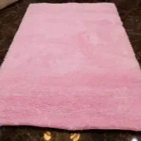 قالیچه یا فرش شگی صورتی خیلی نو ۴ متر زیبا