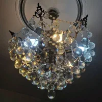 لوستر کریستالی دو رنگ