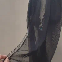 روسری توری حاشیه دانتل|لباس|کامیاران, |دیوار