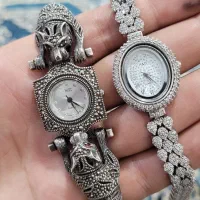 ساعت دستبند زنجیر نقره