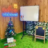 تخته وایت برد مغناطیسی 100×80 با پایه چرخدار فلزی