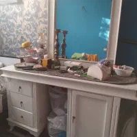 ایینه کنسول  چوبی سفید