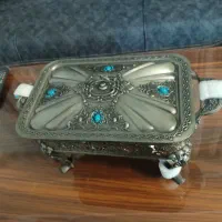 ظرف سوفله خوری وارمر دار با نگین