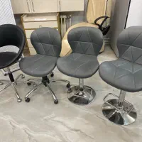 صندلی جکدار پایه ثابت چرخ دار