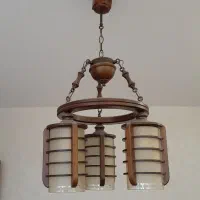 ۴ عدد لوستر چوبی کاملا نو|لوستر و چراغ آویز|اصفهان, رزمندگان|دیوار
