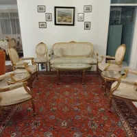 میز ناهارخوری استیل هشت نفره ومبل استیل۹نفره