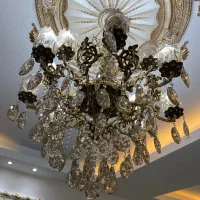 ۱ لوستر ۸شاخه دوشعله برنجی ۲تا ۵ شاخه|لوستر و چراغ آویز|ری, هاشمآباد|دیوار