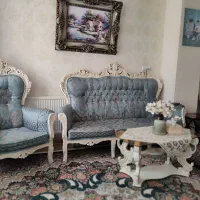 مبلمان سلطنتی 7 نفره|مبلمان خانگی و میز عسلی|اسلام‌شهر, شهرک قائمیه|دیوار