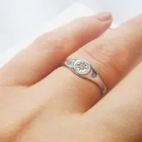 انگشتر استیل تکی خاص و شیک