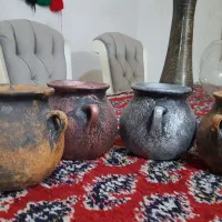 ۴ عدد گلدان پتینه زیبا و جنس محکم|صنایع دستی و سایر لوازم تزئینی|شیراز, شهرک گلستان شمالی|دیوار