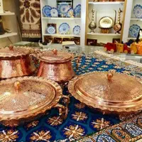 سرویس 3 قابلمه و ماهیتابه مس دست ساز|ظروف پخت‌وپز|اصفهان, آفاران|دیوار