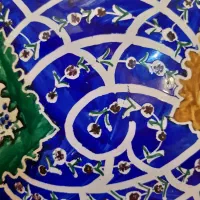 کاسه سفالی نقش دار قدیمی