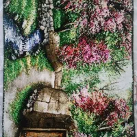 تابلو فرش دست باف تبریز نو گل و تارو پود ابریشم|تابلو فرش|تهران, حکمت|دیوار