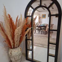 آینه قدی با قاب چوبی