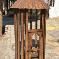 قفس پرنده چوبی و صندوقچه و جاکلیدی چوبی جعبه فیوز