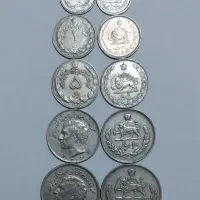 سکه‌های ۱و۲و۵و۱۰و۲۰ ریال شاهی