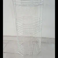 سبد فلزی ۳ طبقه سفید در حد نونو|آب‌چکان و نظم‌دهنده ظروف|گرمدره, |دیوار