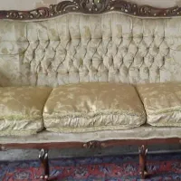 مبل استیل ۹ نفره ، میز پذیرایی و دو میز عسلی