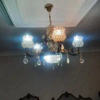 لوستر پنج شاخه برنجی