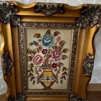 تابلوفرش گلدانی دستبافت