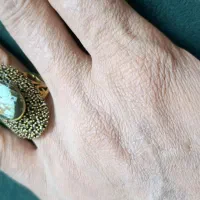 انگشتر فیروزه ابکاری طلا|جواهرات|شاهین‌شهر, عطار|دیوار