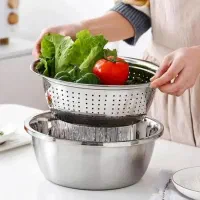 آبکش و لگن استیل به همراه رنده، برند BASIN|ظروف پختوپز|تهران, قصر فیروزه ۲|دیوار