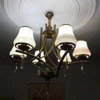 لوستر ۶ شاخه رنگ ثابت برنزی|لوستر و چراغ آویز|ری, ظهیرآباد|دیوار