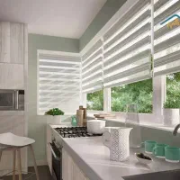 پرده زبرای دومحور با مارک دبی کارا ،پرده کریستال