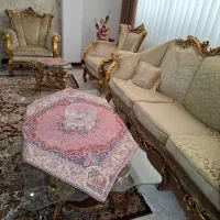 مبل استیل ۹نفره با ست میز ناهارخوری خوری ۸نفره|مبلمان خانگی و میز عسلی|قم, عمار یاسر|دیوار