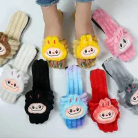 دمپایی لبوبو عروسکی خز دار زنانه