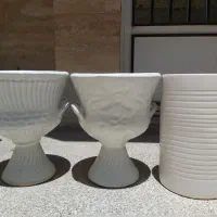 ۳ عدد گلدان سفالی با کارکرد کم