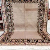 سه متری قشقایی کف ساده یاسی طوسی گل ابریشم