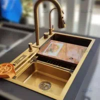 سینک آبشاری طلایی