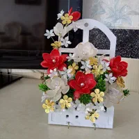 گل کریستالی و مخمل|گل مصنوعی|شاهین دژ, |دیوار