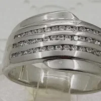 انگشتر مردانه پلاتین با نگین برلیان۴گرم