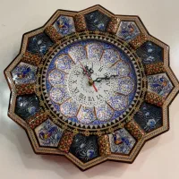 ساعت دیواری میناکاری و خاتم کاری اصل اصفهان