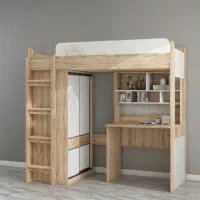 تخت دو طبقه ، تخت دوطبقه|تخت و سرویس خواب|ساری, |دیوار