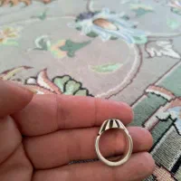 انگشتر نقره با جواهر موزانایت (الماس روس)|جواهرات|قزوین, |دیوار