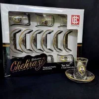 سرویس و استکان شاه عباسی،سلطنتی،چهار خط طلا کادو
