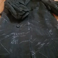 مانتو ژاکارد مشکی در حد نو