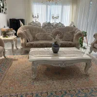 مبلمان نیمه سلطنتی و نهار خوری ۸ نفره بسیار شیک|مبلمان خانگی و میز عسلی|ساری, |دیوار