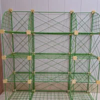 قفسه فلزی ضخیم و سنگین سبز خوشرنگ