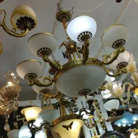 لوستر شاخه ای لامپ بزرگ|لوستر و چراغ آویز|تبریز, |دیوار