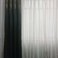 پرده سفید و شال  پانچی