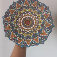 بشقاب میناکاری و گلدان