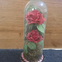 گل با گلدان شیشه ای|گل مصنوعی|ساوه, |دیوار